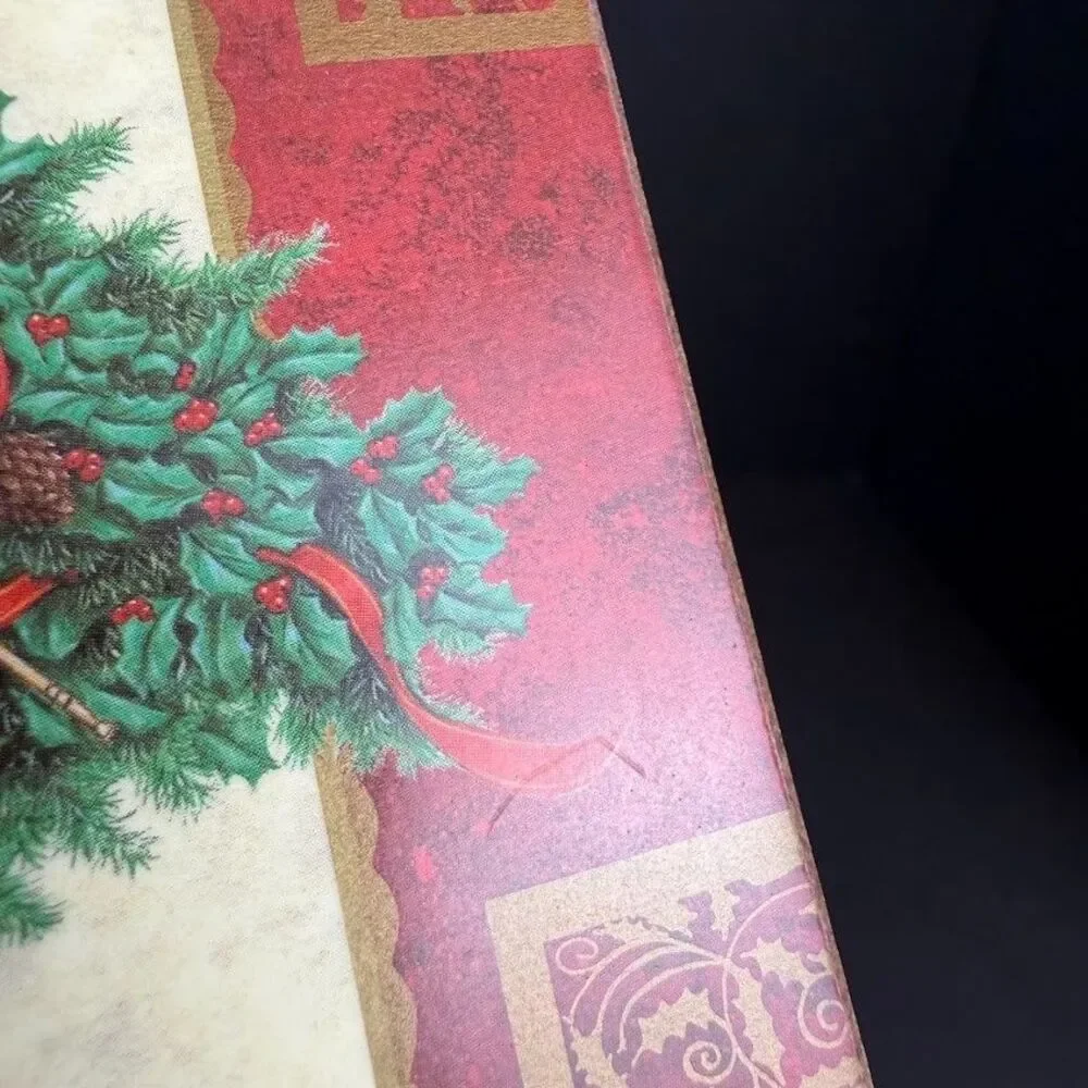 Set of 6 Pimpernel Holly Celebration Cork/Acrylic 4.25 in Coasters, England
